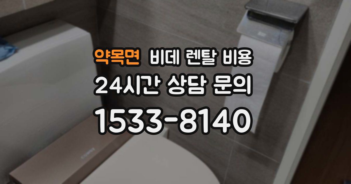 약목면 비데 렌탈 비용