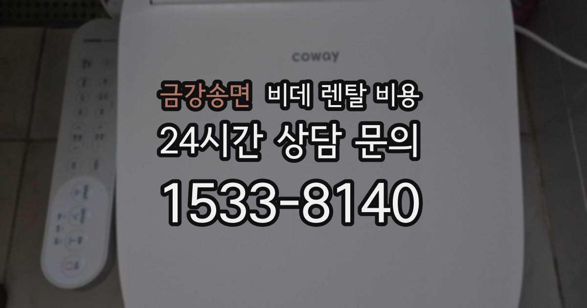금강송면 비데 렌탈 비용
