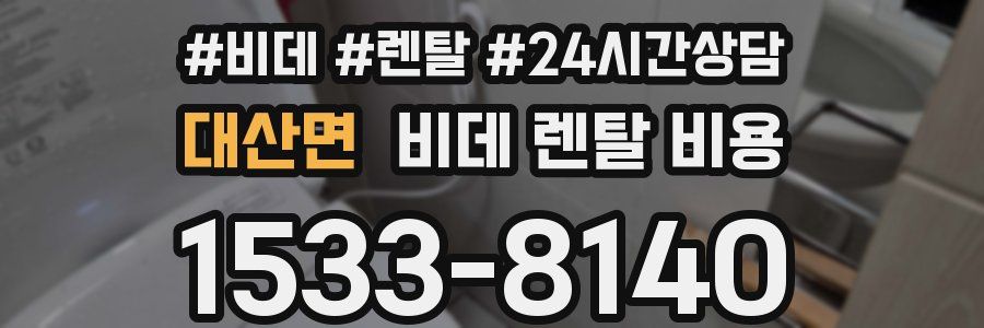 대산면 비데 렌탈 비용