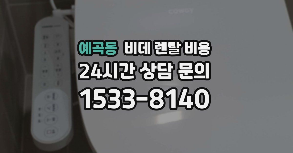 예곡동 비데 렌탈 비용
