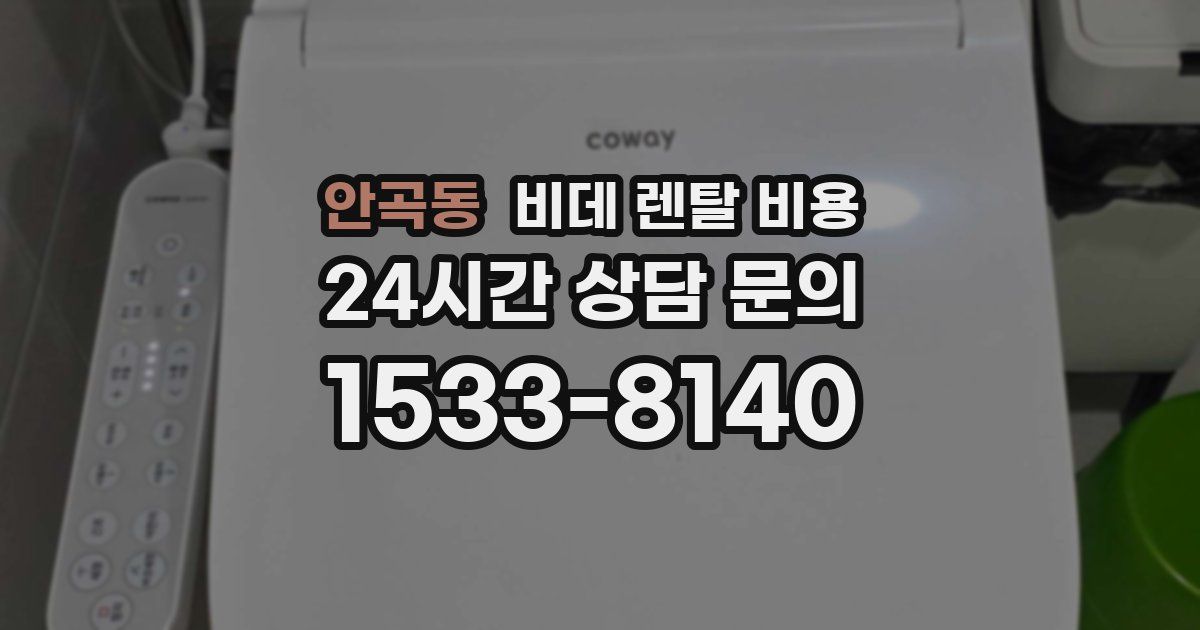 안곡동 비데 렌탈 비용