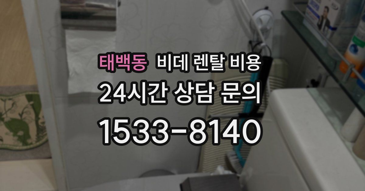 태백동 비데 렌탈 비용