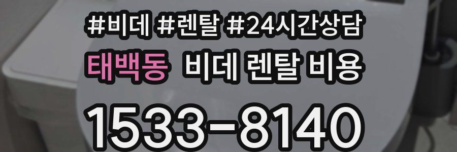 태백동 비데 렌탈 비용