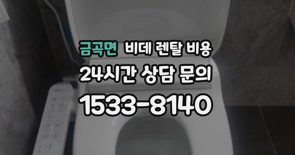 금곡면 비데 렌탈 비용