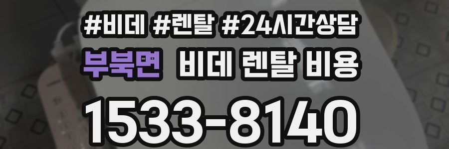 부북면 비데 렌탈 비용