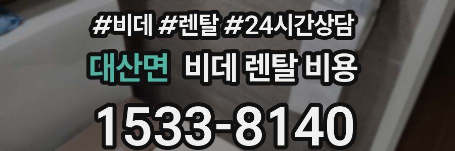 대산면 비데 렌탈 비용