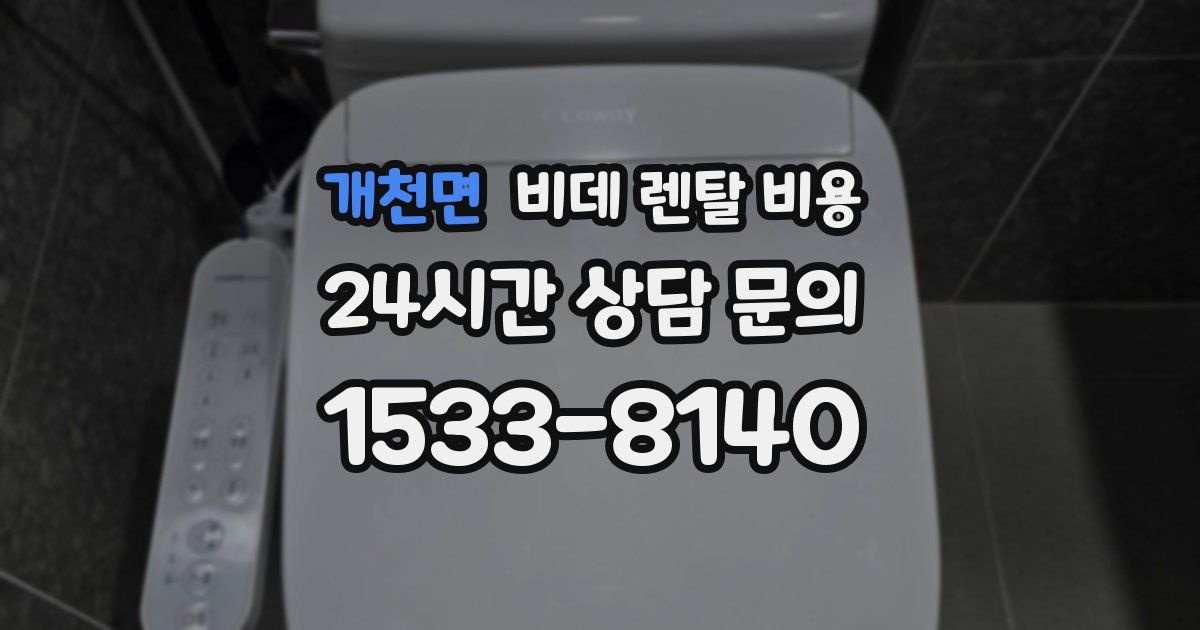 개천면 비데 렌탈 비용