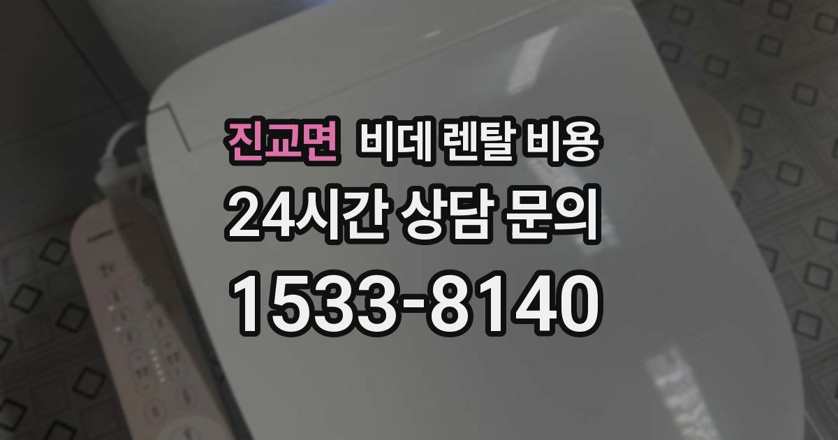 진교면 비데 렌탈 비용
