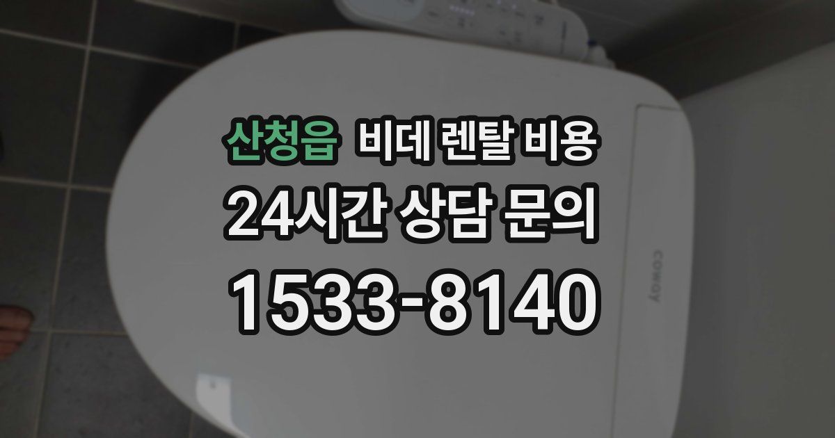 산청읍 비데 렌탈 비용