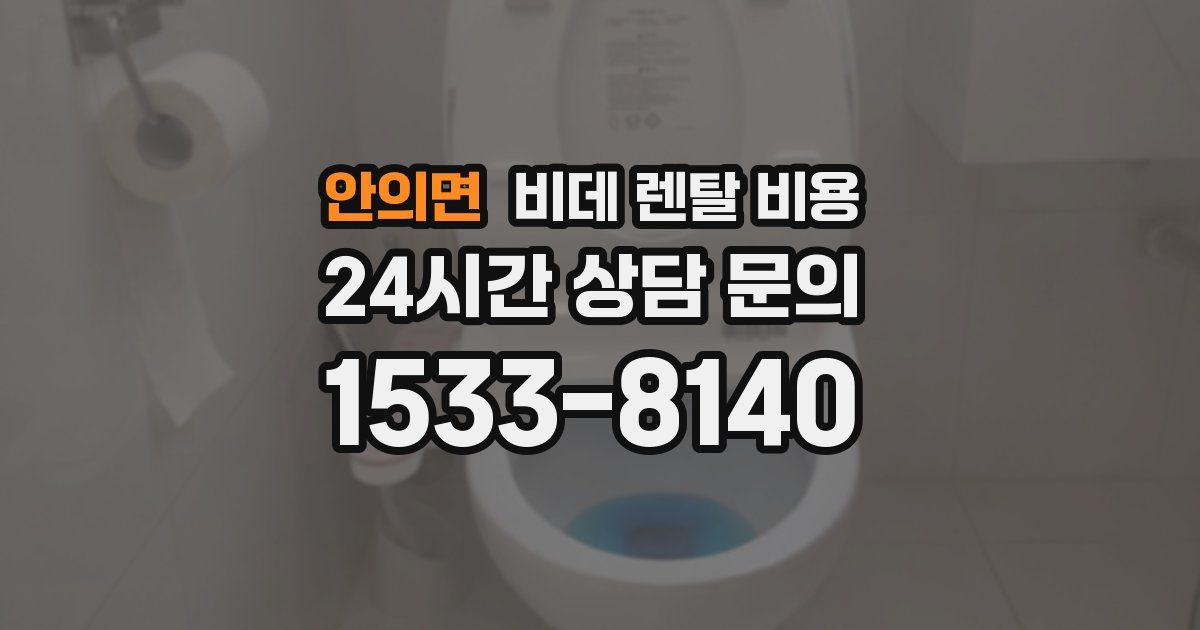 안의면 비데 렌탈 비용