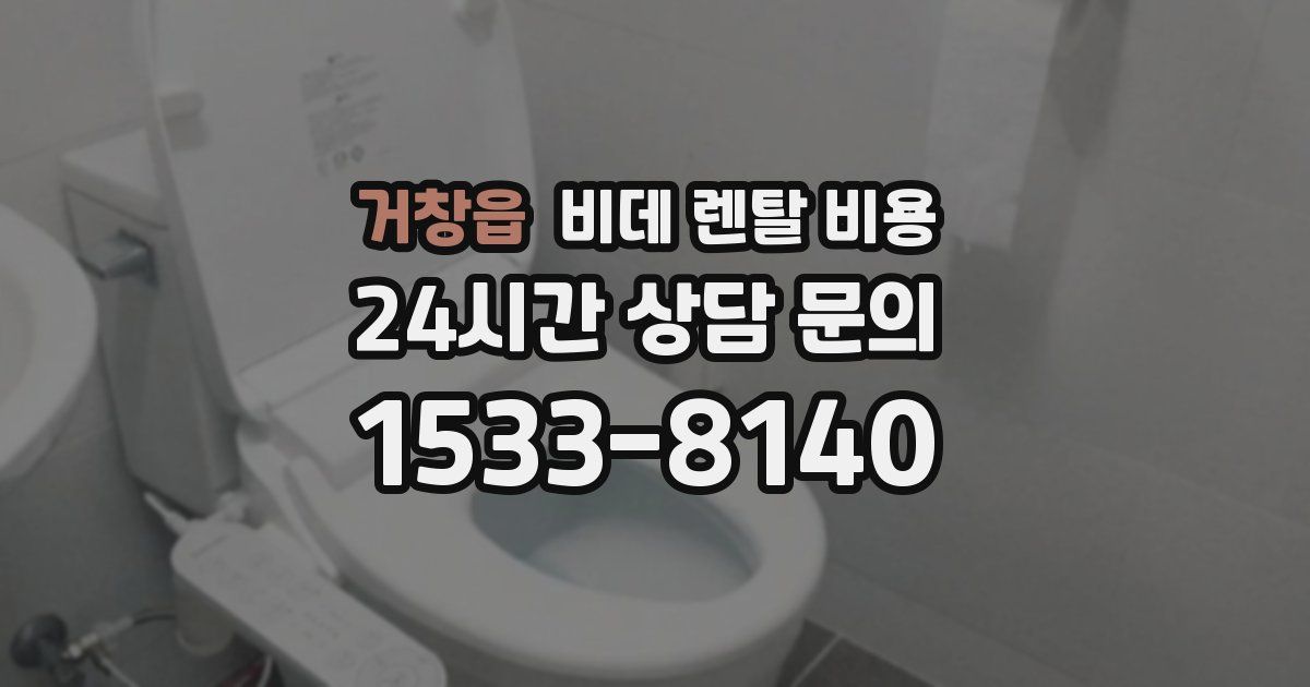 거창읍 비데 렌탈 비용