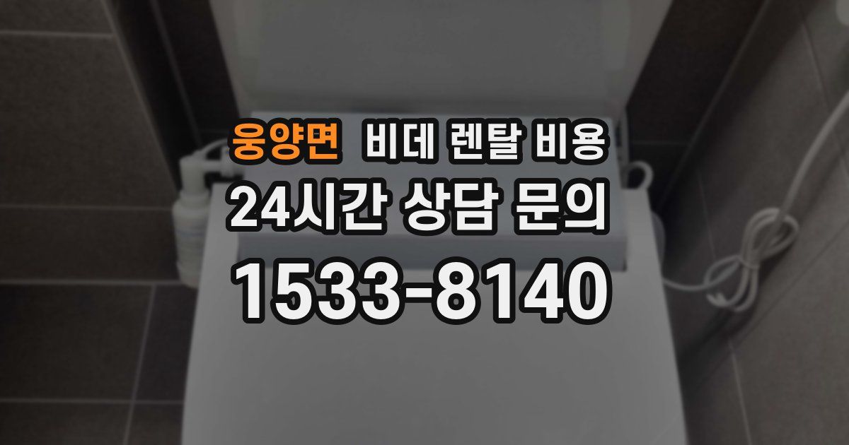 웅양면 비데 렌탈 비용