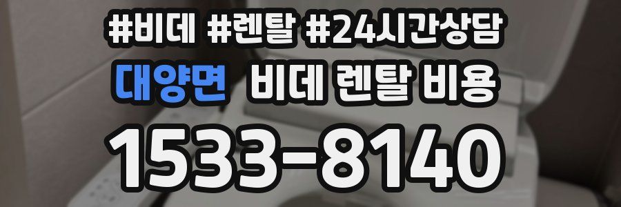 대양면 비데 렌탈 비용