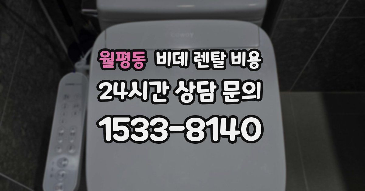 월평동 비데 렌탈 비용