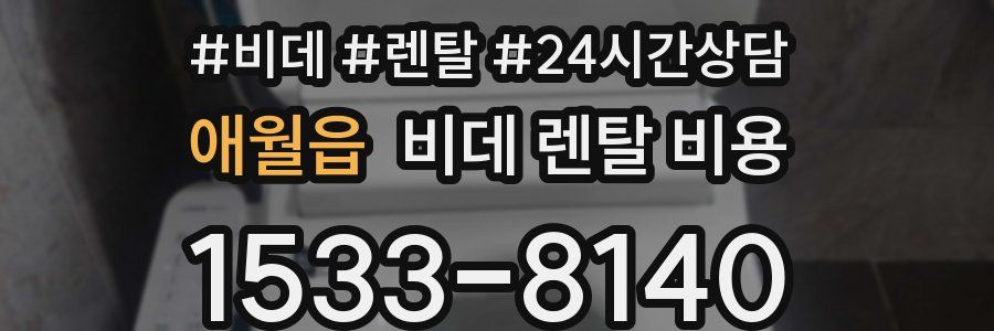 애월읍 비데 렌탈 비용