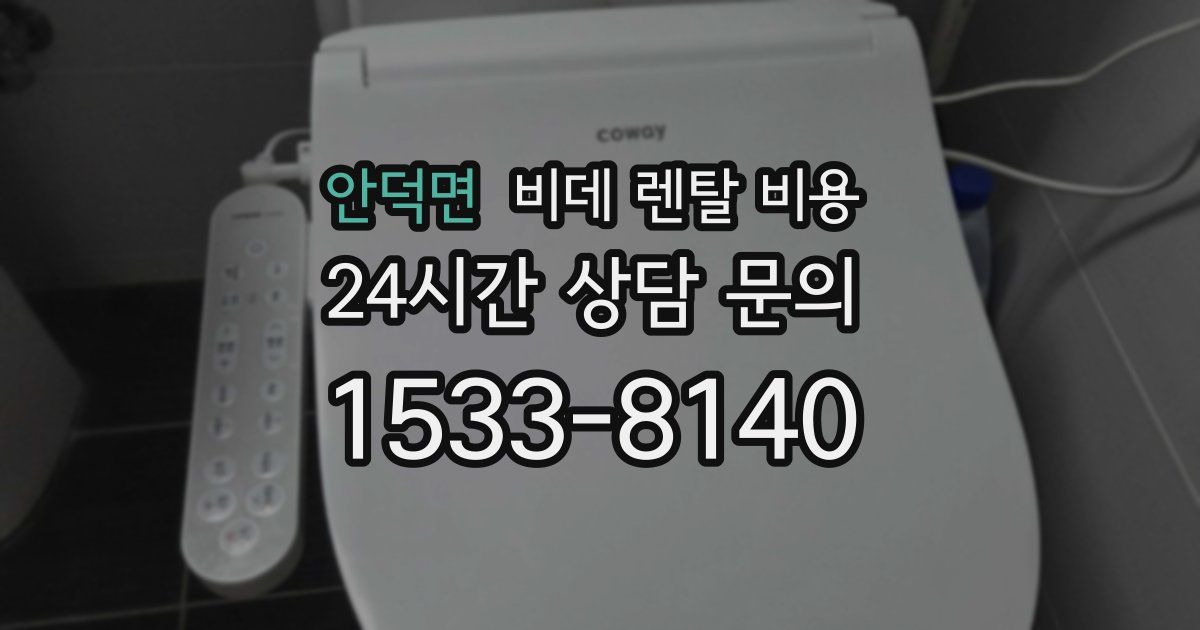 안덕면 비데 렌탈 비용