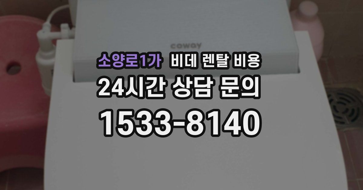 소양로1가 비데 렌탈 비용