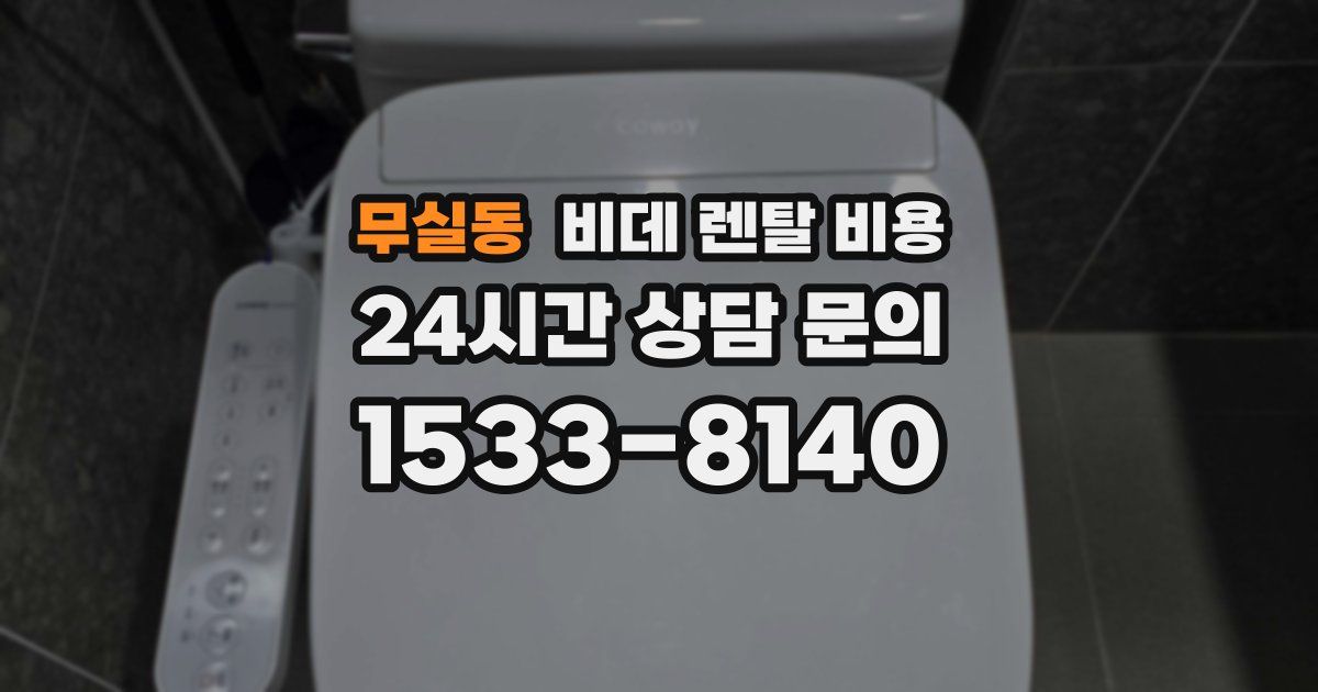 무실동 비데 렌탈 비용
