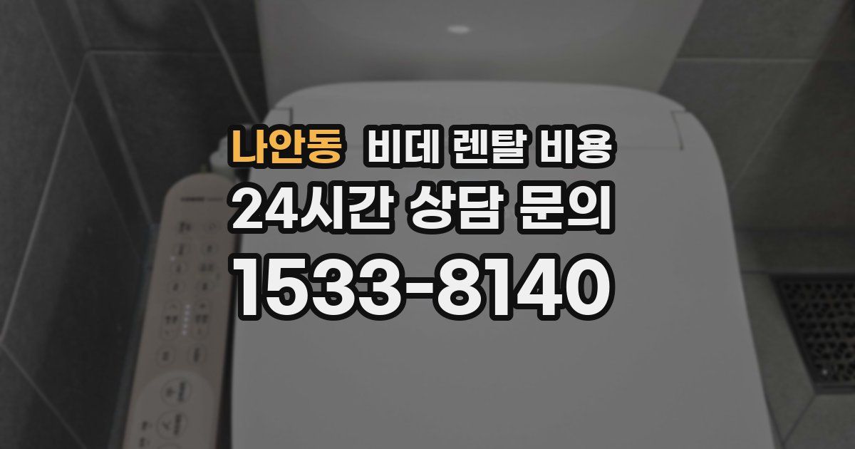 나안동 비데 렌탈 비용