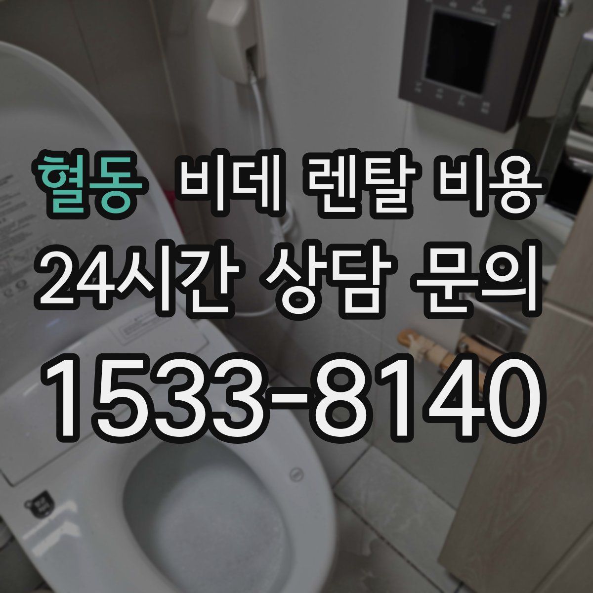 혈동 비데 렌탈 비용