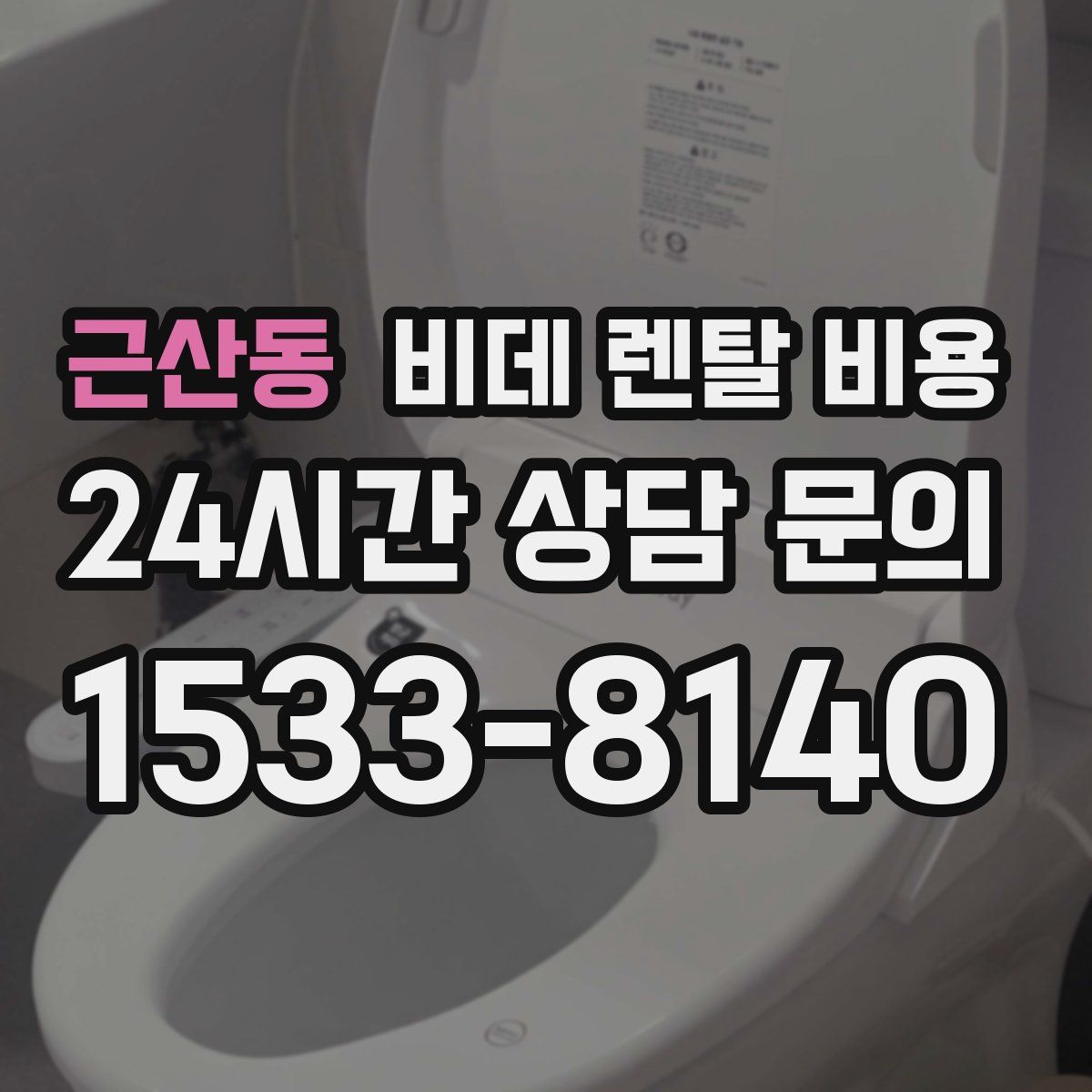 근산동 비데 렌탈 비용