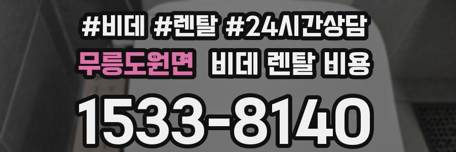 무릉도원면 비데 렌탈 비용