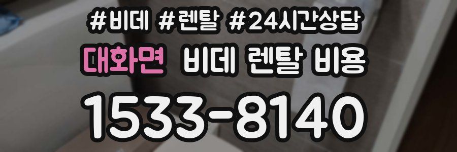 대화면 비데 렌탈 비용