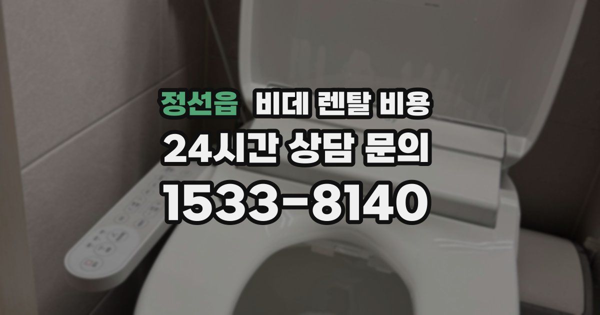 정선읍 비데 렌탈 비용