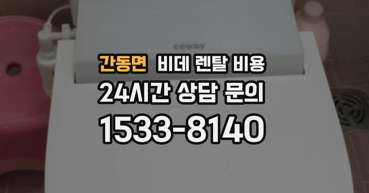 간동면 비데 렌탈 비용
