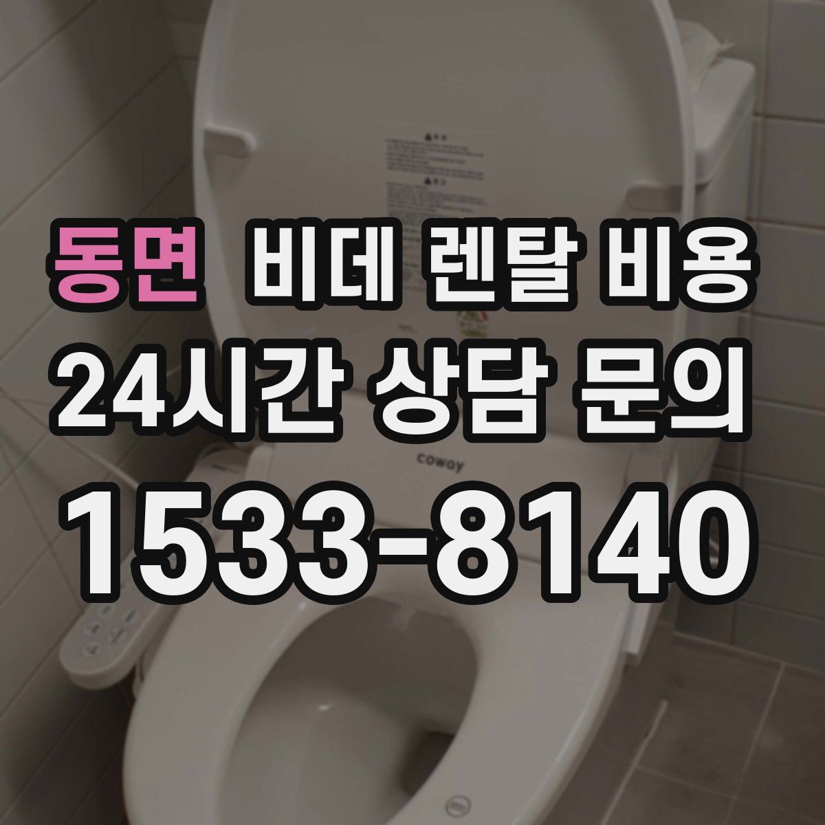 동면 비데 렌탈 비용