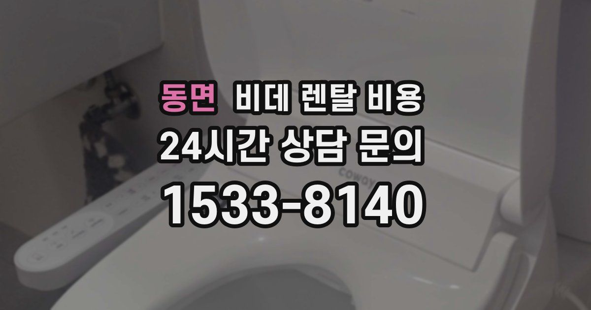 동면 비데 렌탈 비용