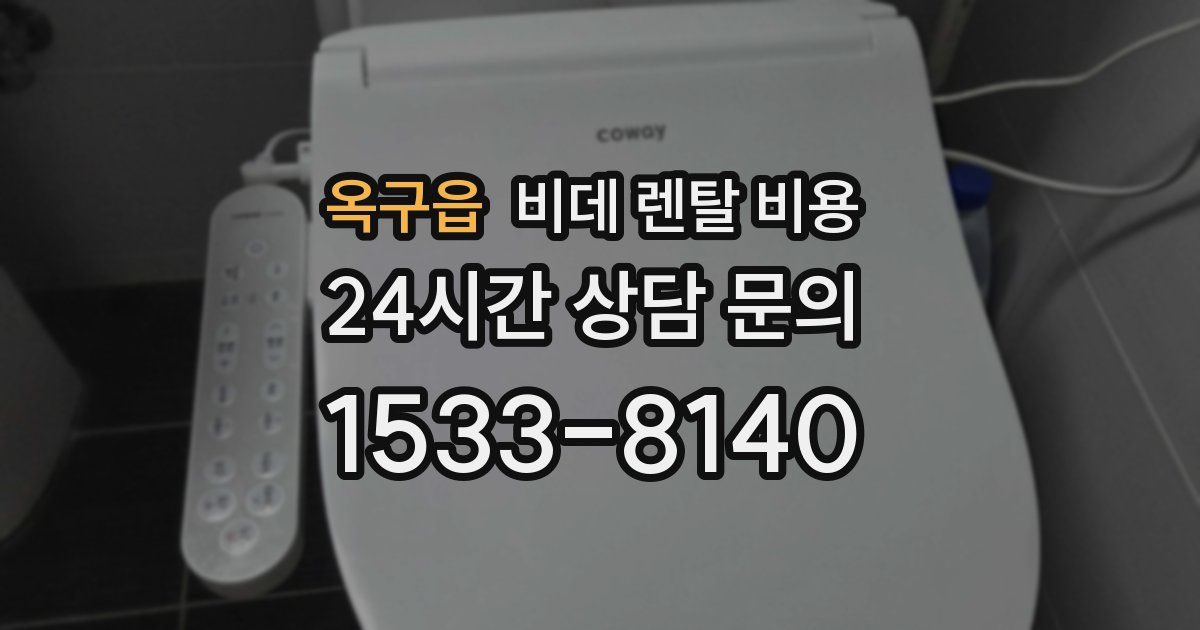 옥구읍 비데 렌탈 비용