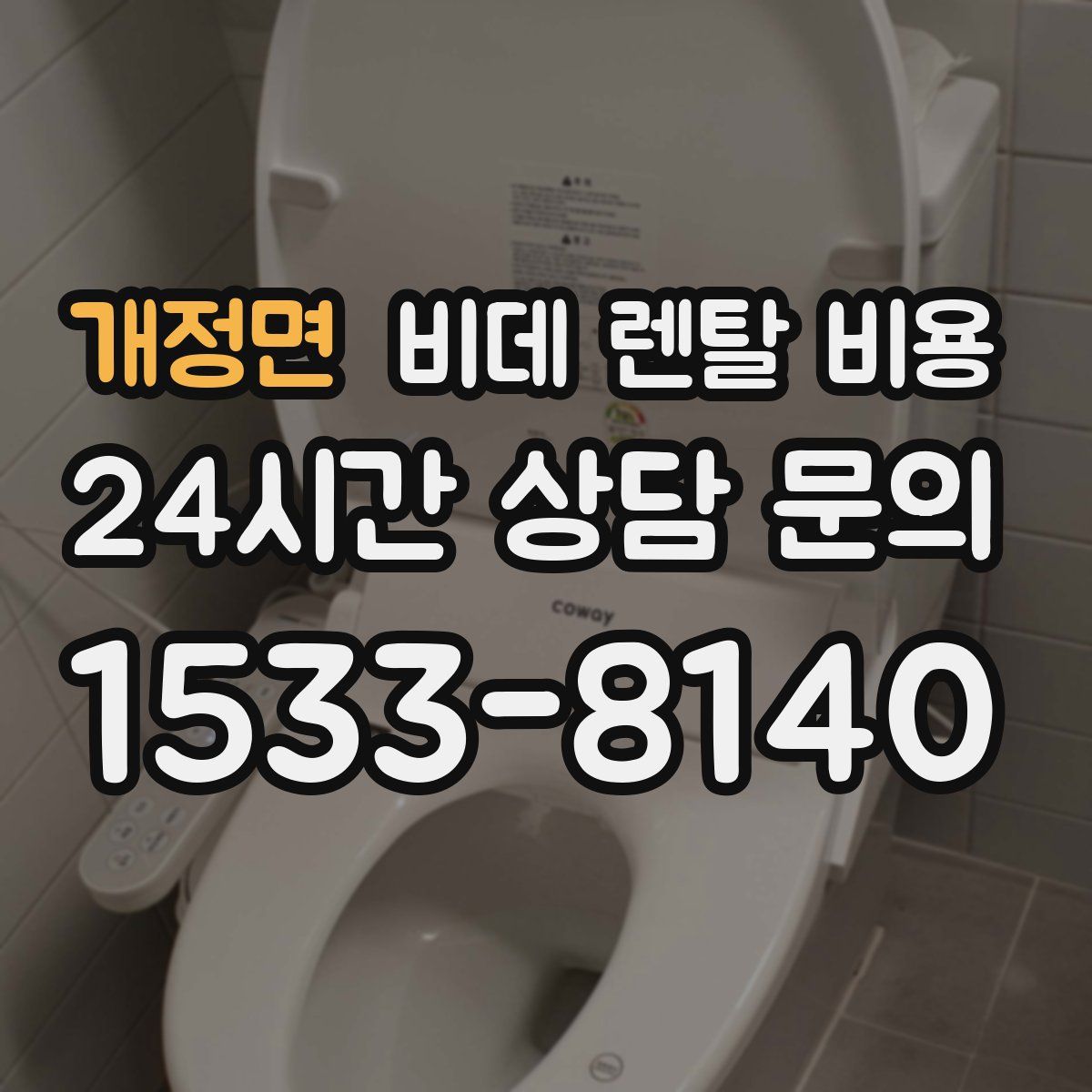 개정면 비데 렌탈 비용