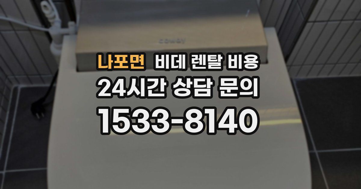 나포면 비데 렌탈 비용