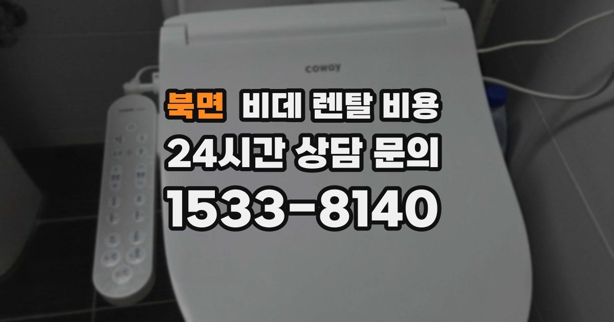 북면 비데 렌탈 비용