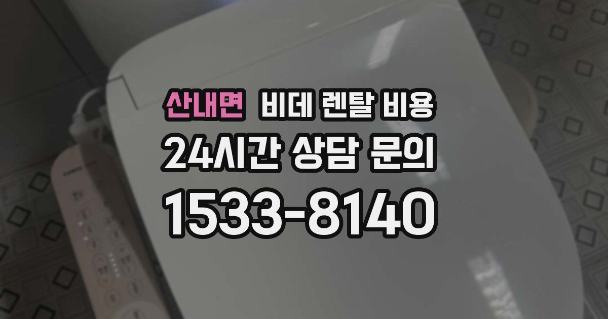 산내면 비데 렌탈 비용