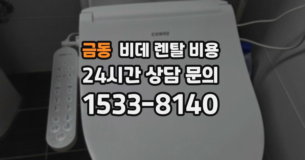 금동 비데 렌탈 비용