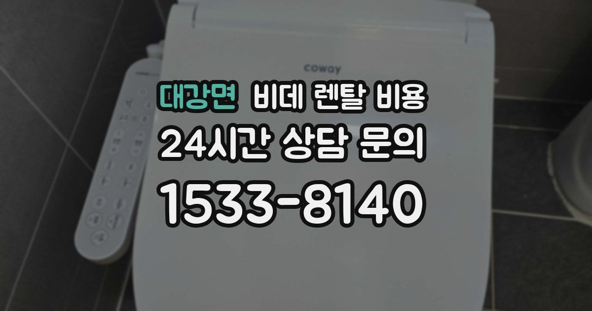 대강면 비데 렌탈 비용