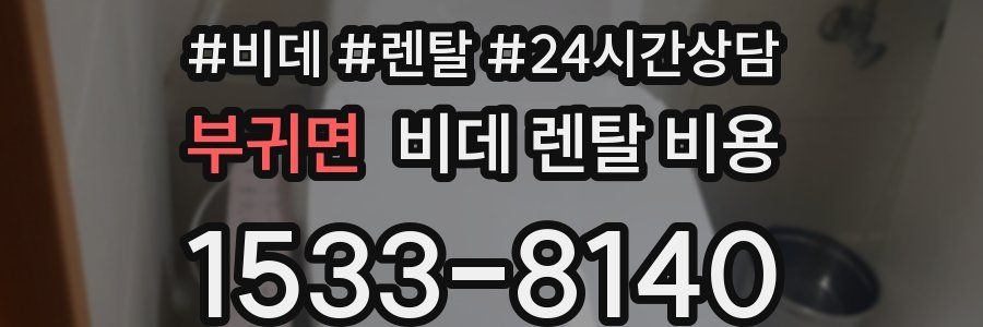 부귀면 비데 렌탈 비용