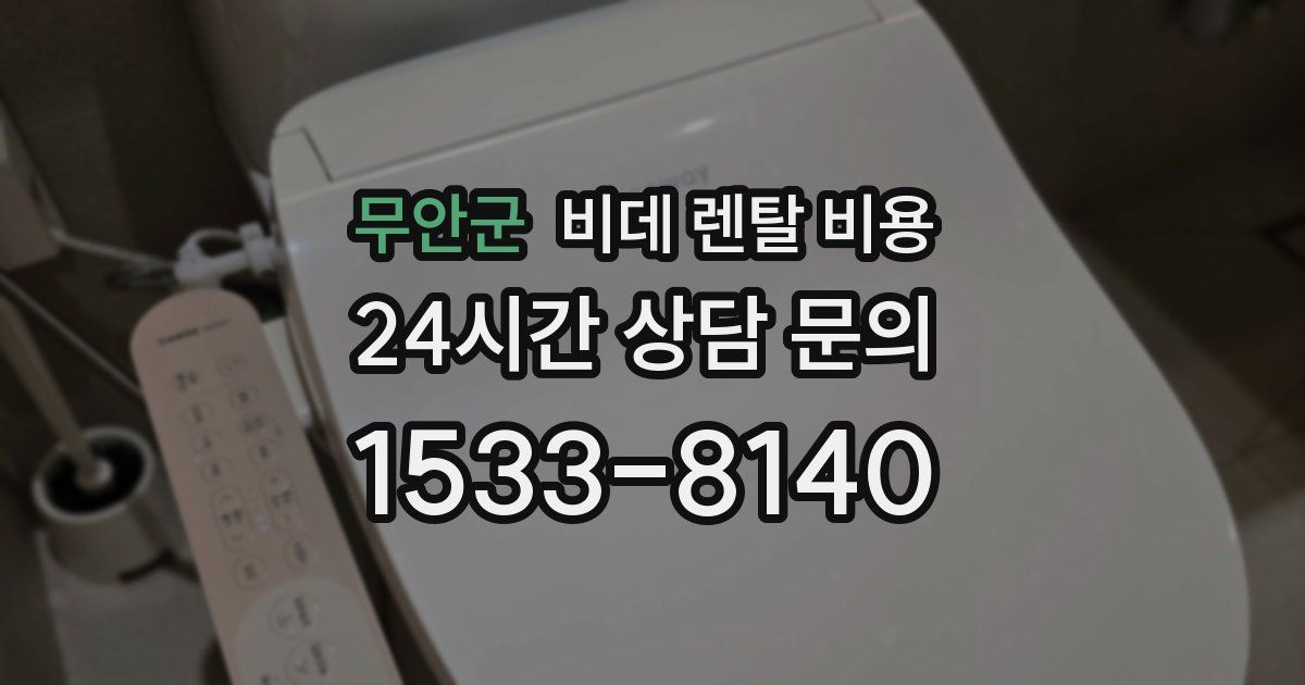 무안군 비데 렌탈 비용