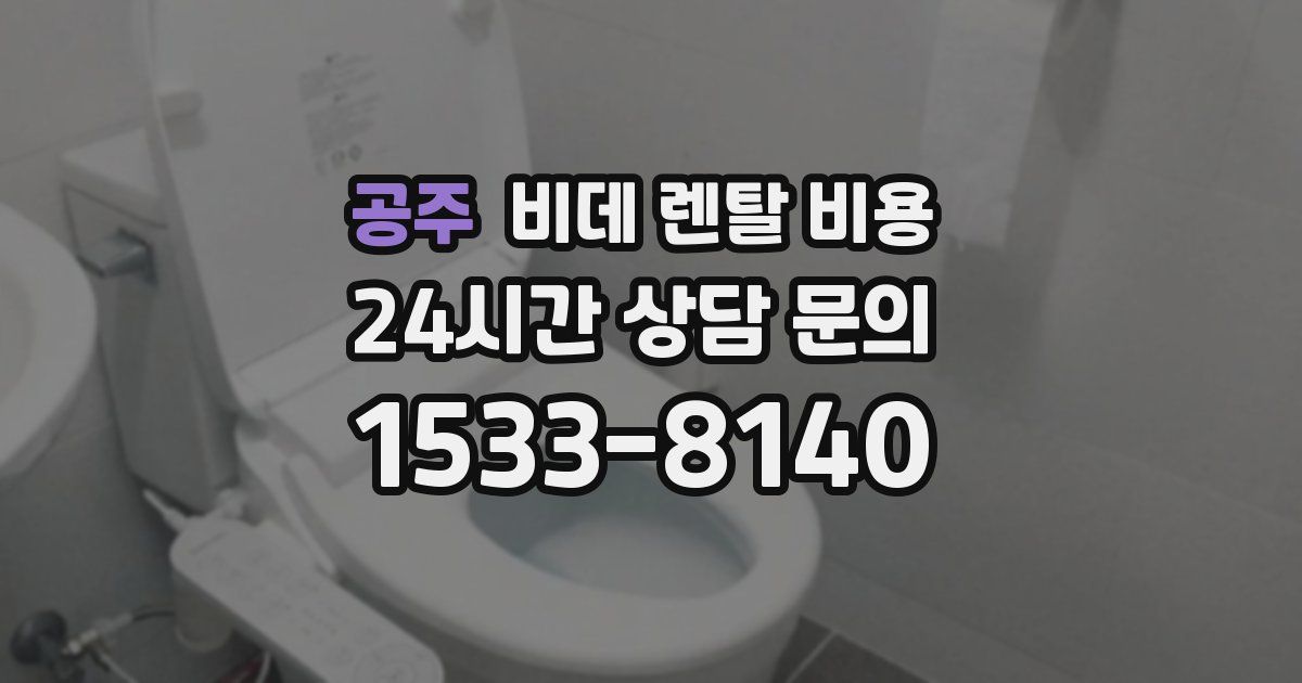 공주 비데 렌탈 비용