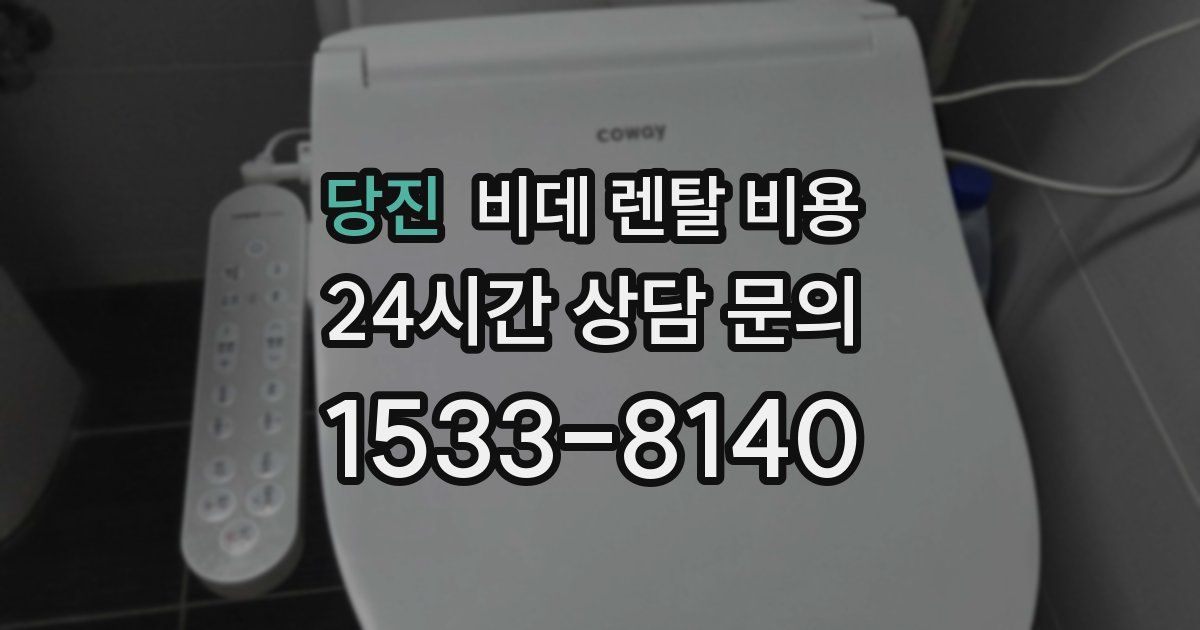 당진 비데 렌탈 비용