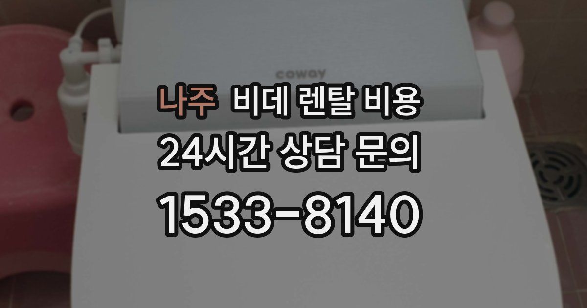 나주 비데 렌탈 비용