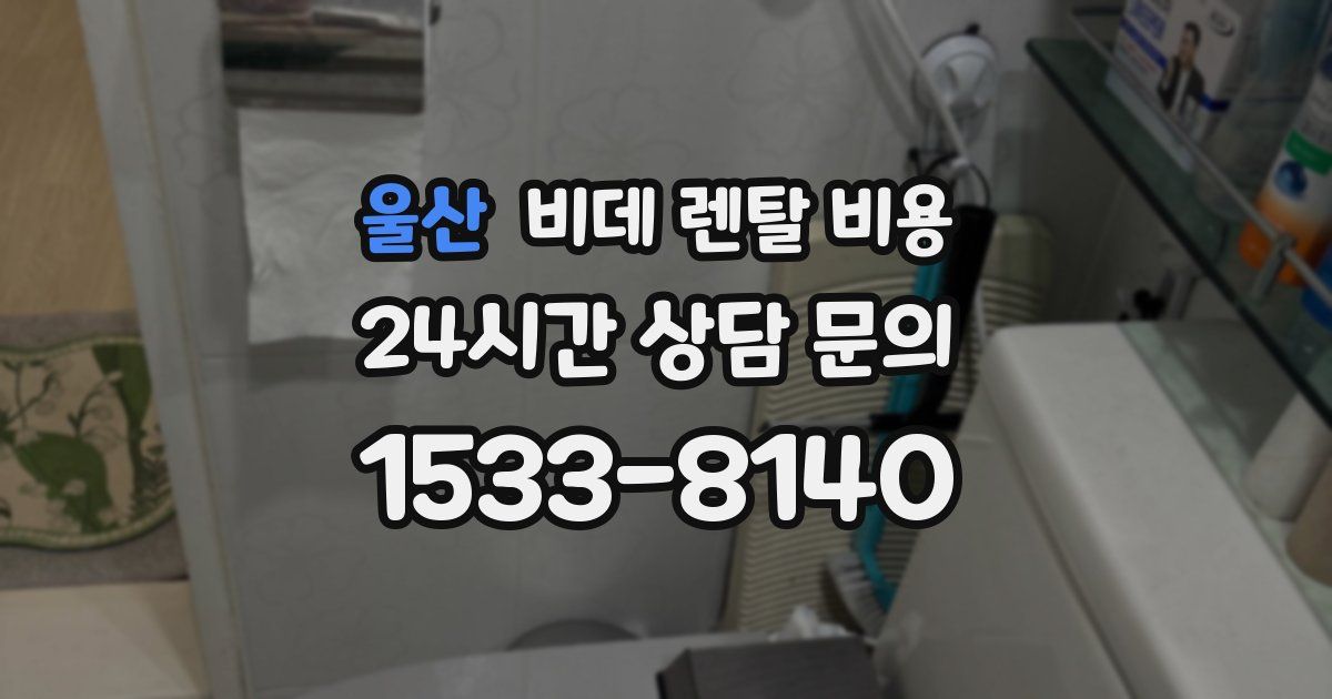 울산 비데 렌탈 비용