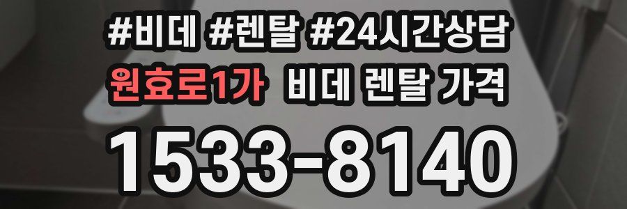 원효로1가 비데 렌탈 가격