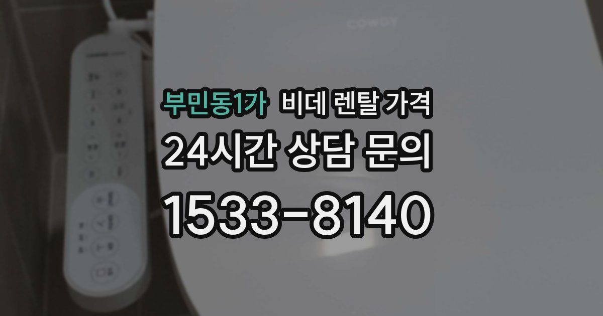 부민동1가 비데 렌탈 가격