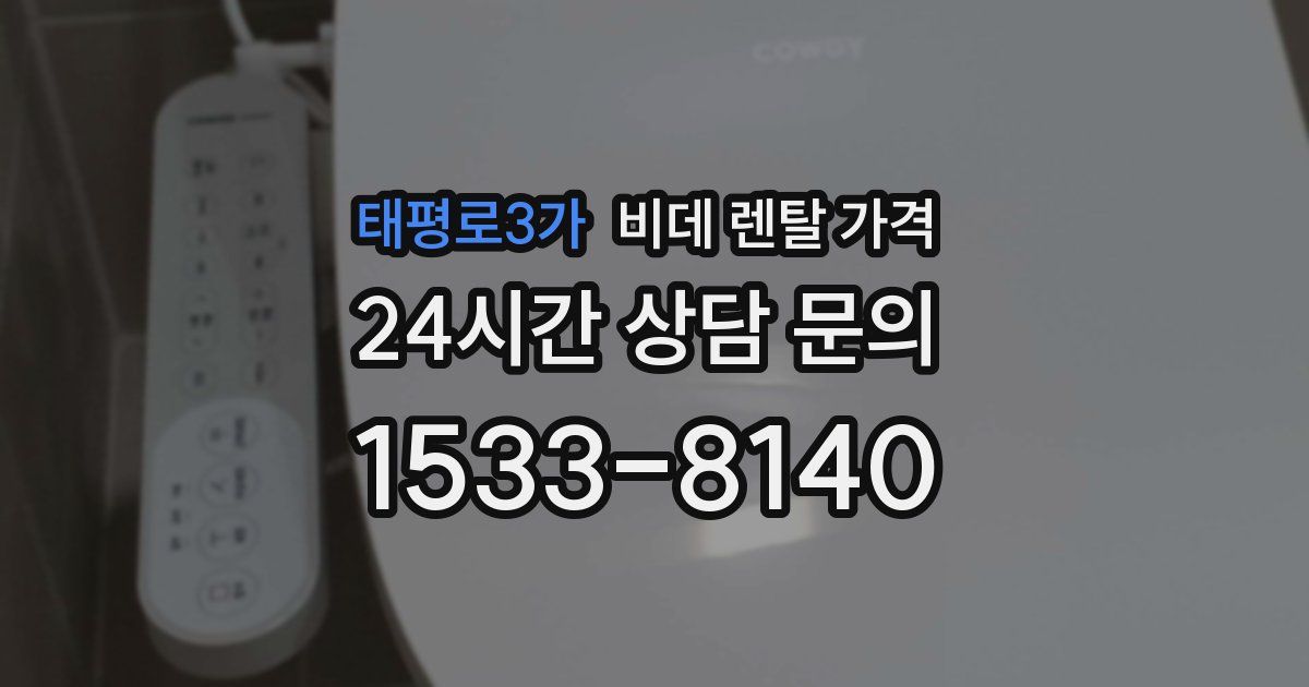 태평로3가 비데 렌탈 가격