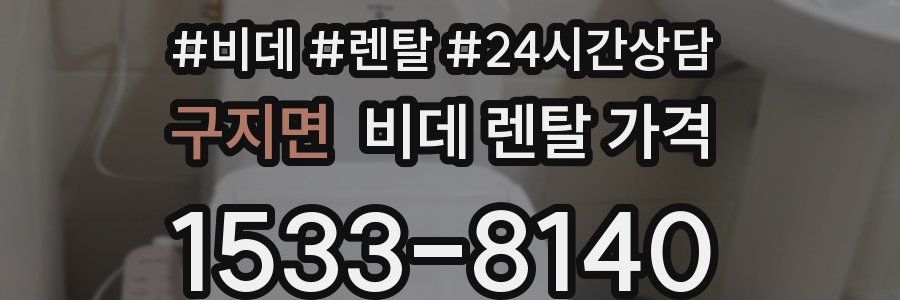 구지면 비데 렌탈 가격