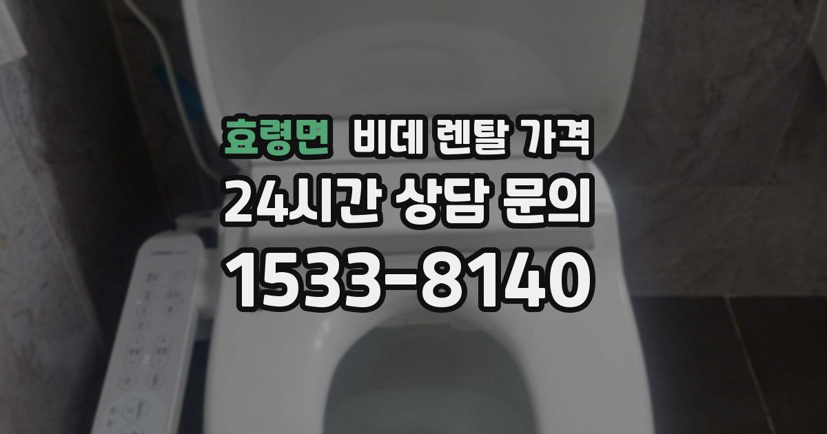 효령면 비데 렌탈 가격
