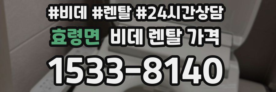 효령면 비데 렌탈 가격